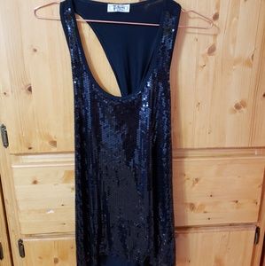 Pathway Black Sequin Racerback Tank